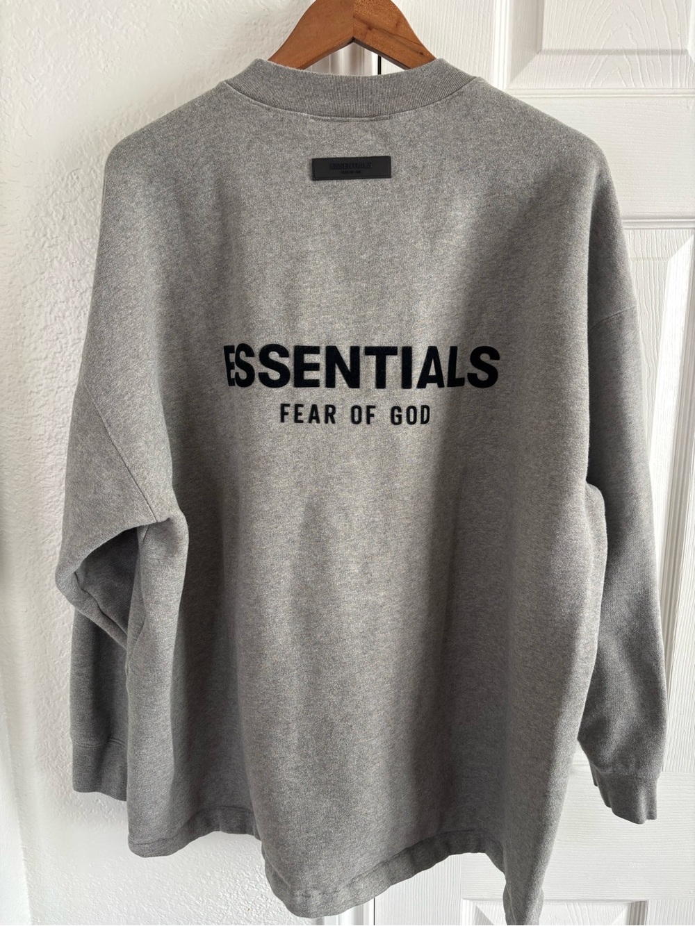 Fear Of God Essentials Fleece Gray Pullover Crewneck Sweatshirt‎ Size XL